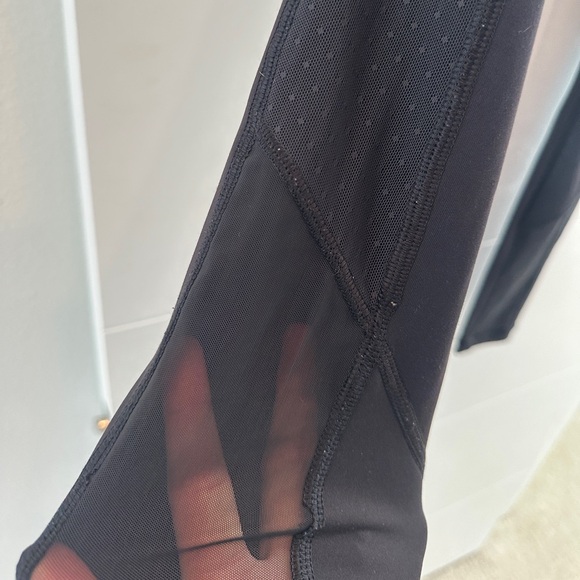 Lululemon bodycon tight mesh black workout leggings gym yoga athleisure hiking 6 - Picture 13 of 15